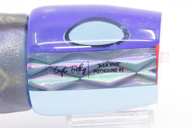 A La Vive Lures Blue Rainbow Ice Blue Eyes Large Pothound 14" 10.5oz ALV Skipjack