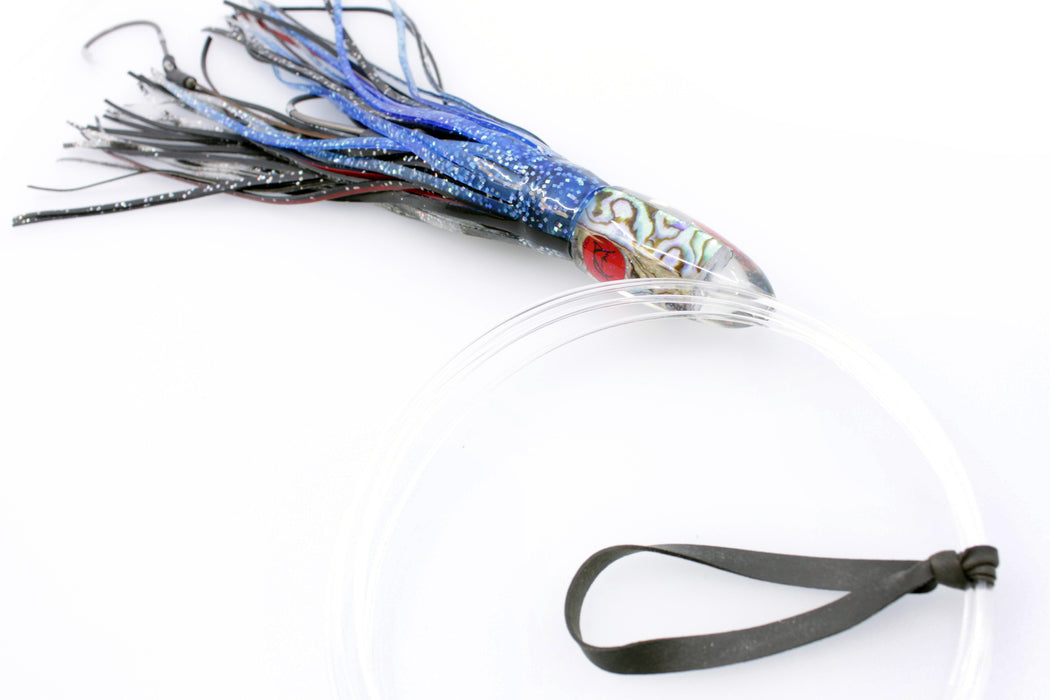 Bonze Lures Paua Shell Red Eyes #2 Exocet 7" 3oz Pre-Rigged