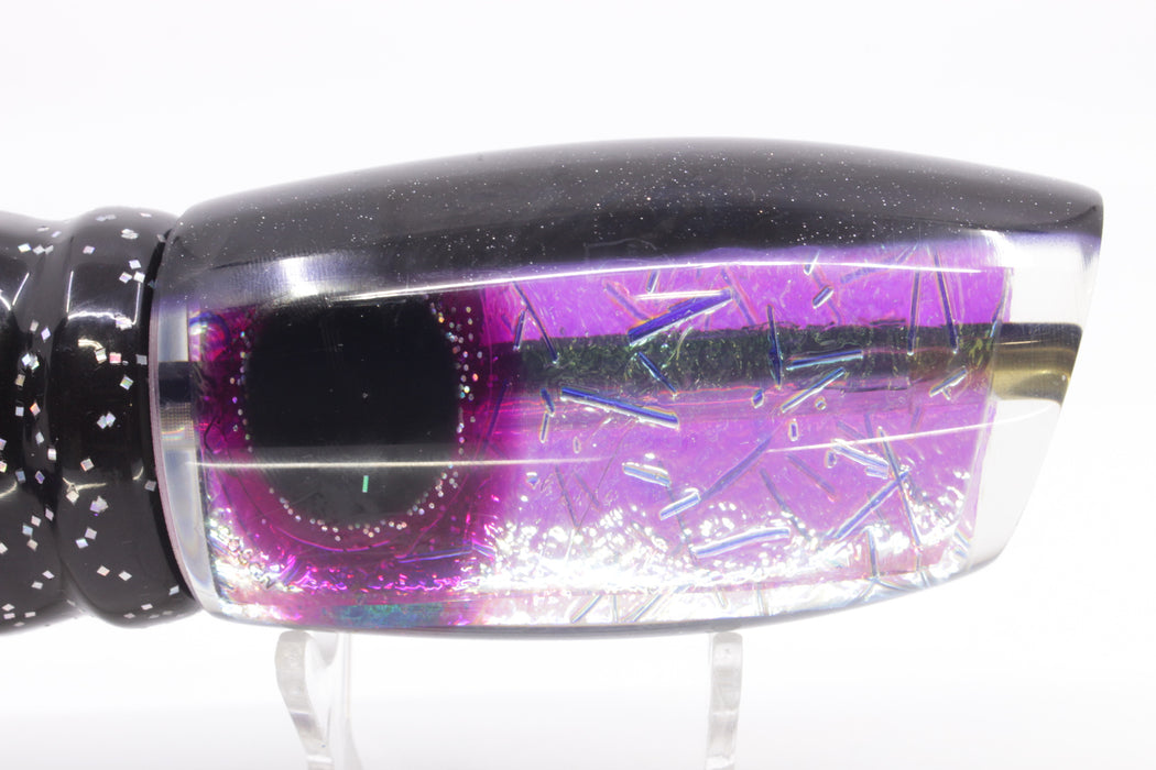 Coggin Lures Akule Dichro Black-Purple Back Maui Plunger 14" 13oz Skirted Black