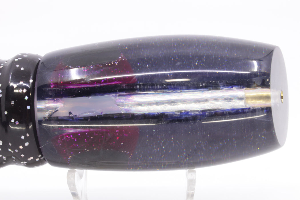Coggin Lures Akule Dichro Black-Purple Back Maui Plunger 14" 13oz Skirted Black