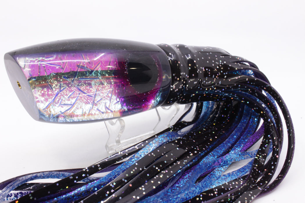 Coggin Lures Akule Dichro Black-Purple Back Maui Plunger 14" 13oz Skirted Black