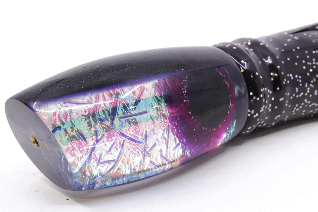 Coggin Lures Akule Dichro Black-Purple Back Maui Plunger 14" 13oz Skirted Black