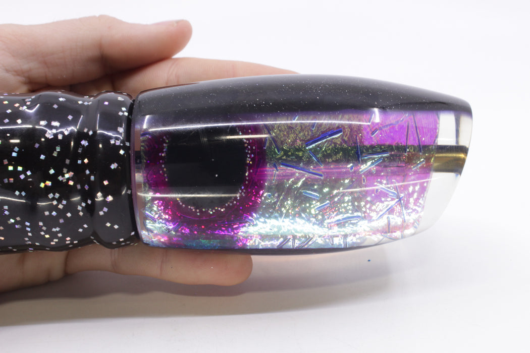 Coggin Lures Akule Dichro Black-Purple Back Maui Plunger 14" 13oz Skirted Black