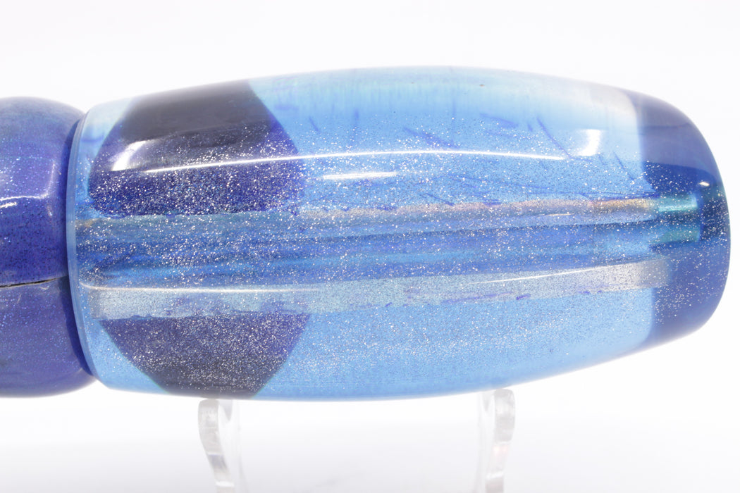 Coggin Lures Akule Dichro Silver-Blue Back Maui Plunger 14" 11oz Fire Tailz Vinyl