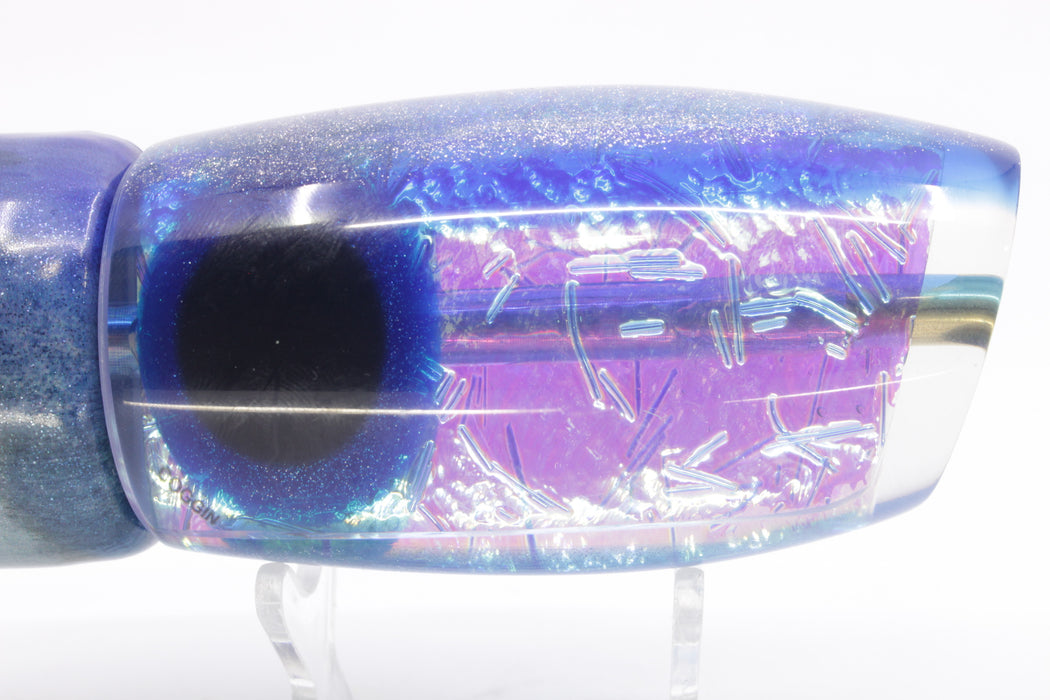 Coggin Lures Akule Dichro Silver-Blue Back Maui Plunger 14" 11oz Fire Tailz Vinyl