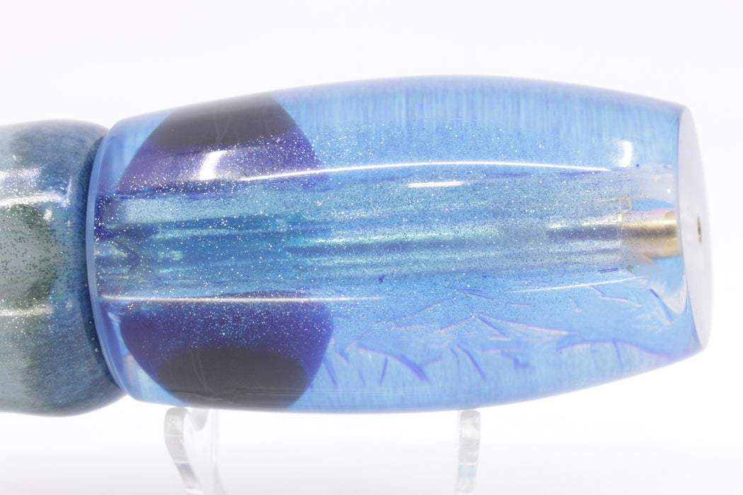 Coggin Lures Akule Dichro Silver-Blue Back Maui Plunger 14" 11oz Fire Tailz Vinyl