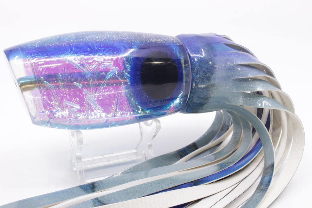 Coggin Lures Akule Dichro Silver-Blue Back Maui Plunger 14" 11oz Fire Tailz Vinyl