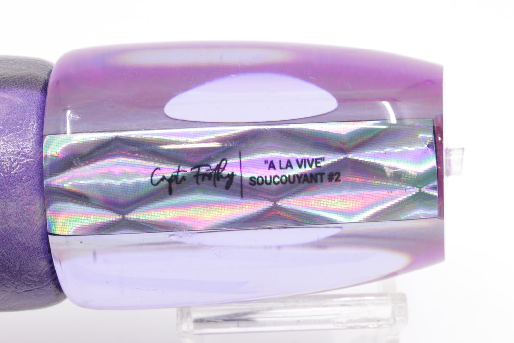 A La Vive Lures Purple Rainbow Iridescent Eyes Large Soucouyant 14" 9.7oz ALV Skipjack