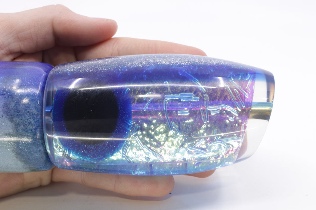 Coggin Lures Akule Dichro Silver-Blue Back Maui Plunger 14" 11oz Fire Tailz Vinyl