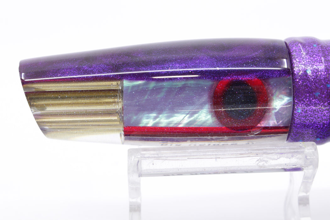 Big Reidee Lures Grape Abalone Purple Back 4-Hole Cut Face 9" 5.4oz Skirted Purple EZ-K