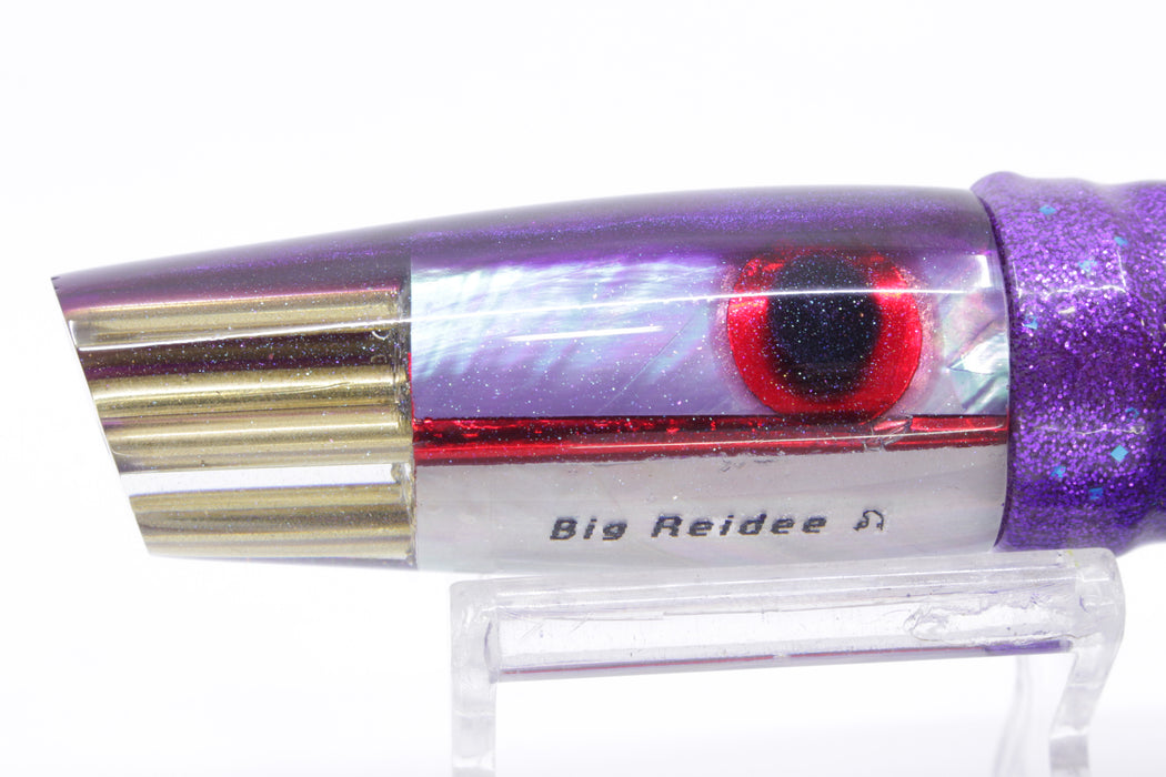 Big Reidee Lures Grape Abalone Purple Back 4-Hole Cut Face 9" 5.4oz Skirted Purple EZ-K