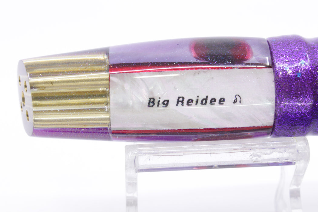 Big Reidee Lures Grape Abalone Purple Back 4-Hole Cut Face 9" 5.4oz Skirted Purple EZ-K