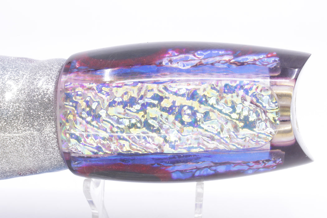 Coggin Lures Ice Rainbow Dichro Blue-Red Back Tado Mauna Kea Scoop 14" 16oz Skirted