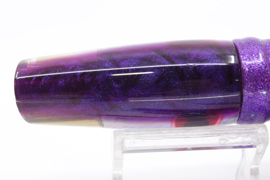 Big Reidee Lures Grape Abalone Purple Back 4-Hole Cut Face 9" 5.4oz Skirted Purple EZ-K