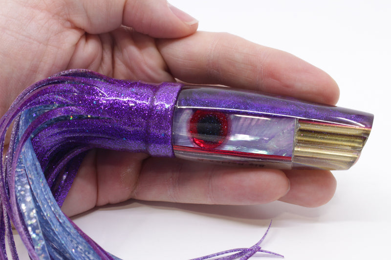 Big Reidee Lures Grape Abalone Purple Back 4-Hole Cut Face 9" 5.4oz Skirted Purple EZ-K