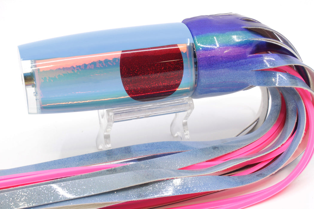 Koya Lures Ice Rainbow Ice Blue Back Red Eyes Hard Head 12" 7oz Fired Up Vinyl Blueberry