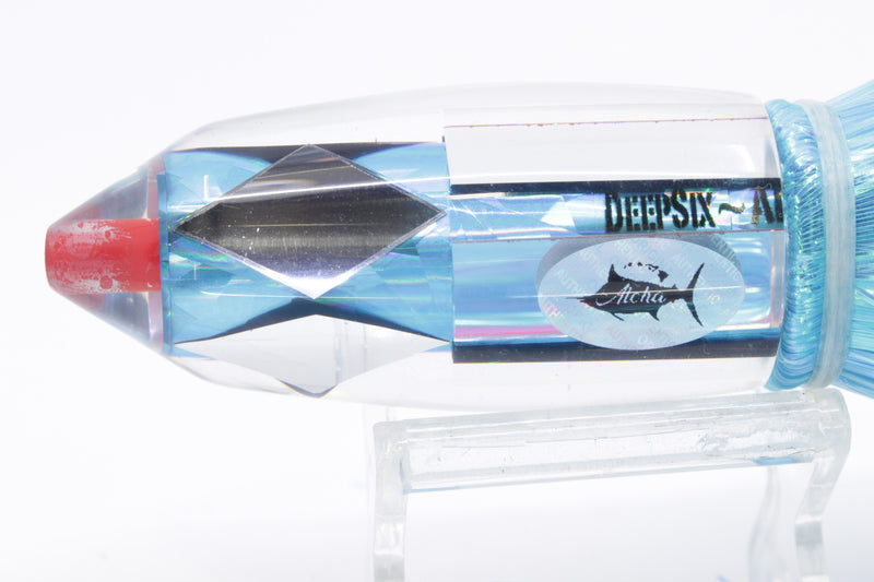 Aloha Lures Mirrored Ice Blue Rainbow Deep Six 9" 6oz Strobez Ice Blue/Pink