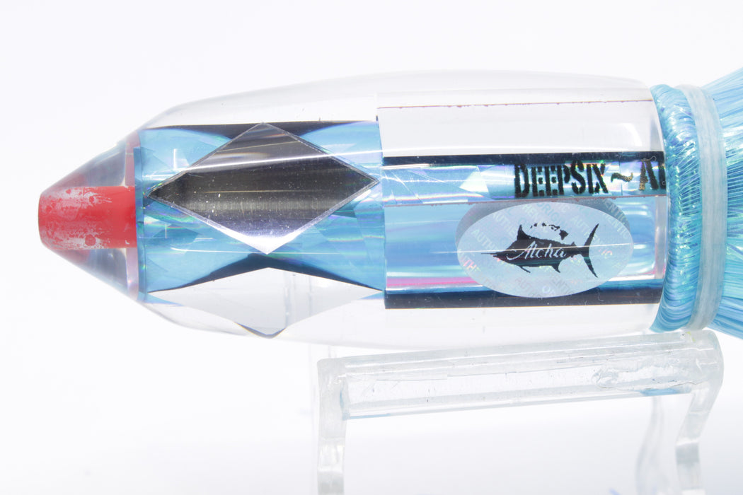Aloha Lures Mirrored Ice Blue Rainbow Deep Six 9" 6oz Strobez Ice Blue/Pink