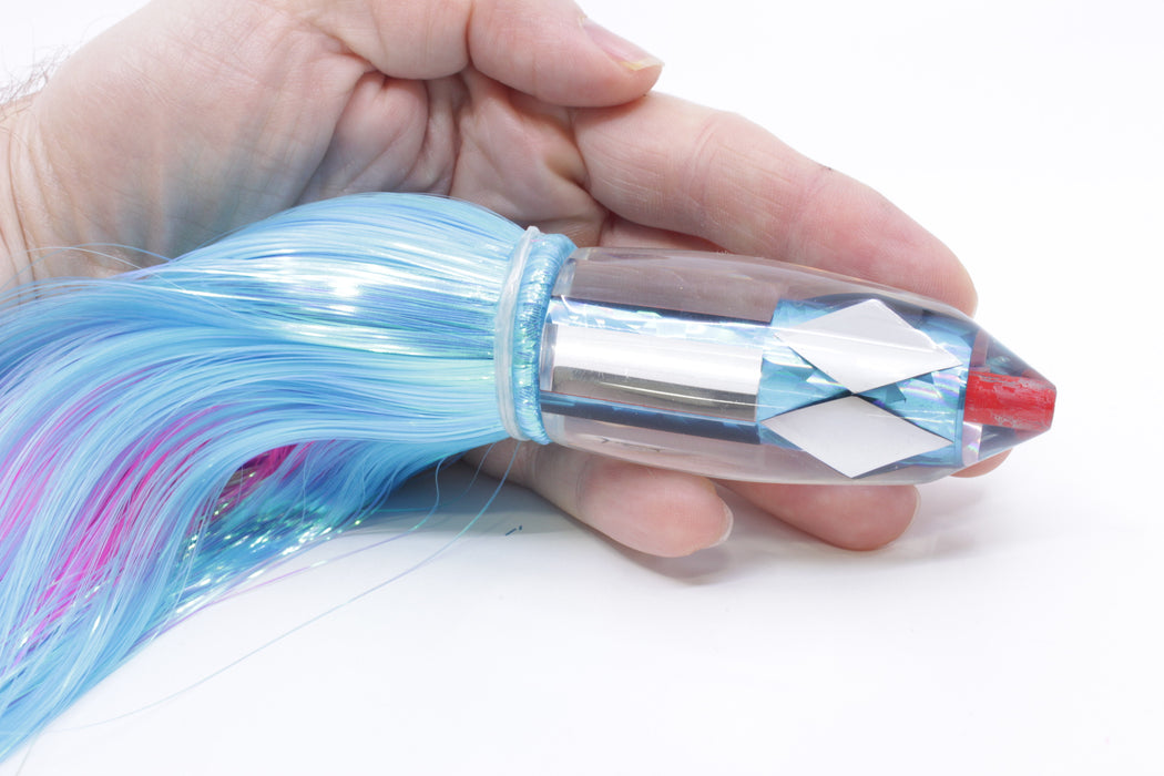 Aloha Lures Mirrored Ice Blue Rainbow Deep Six 9" 6oz Strobez Ice Blue/Pink