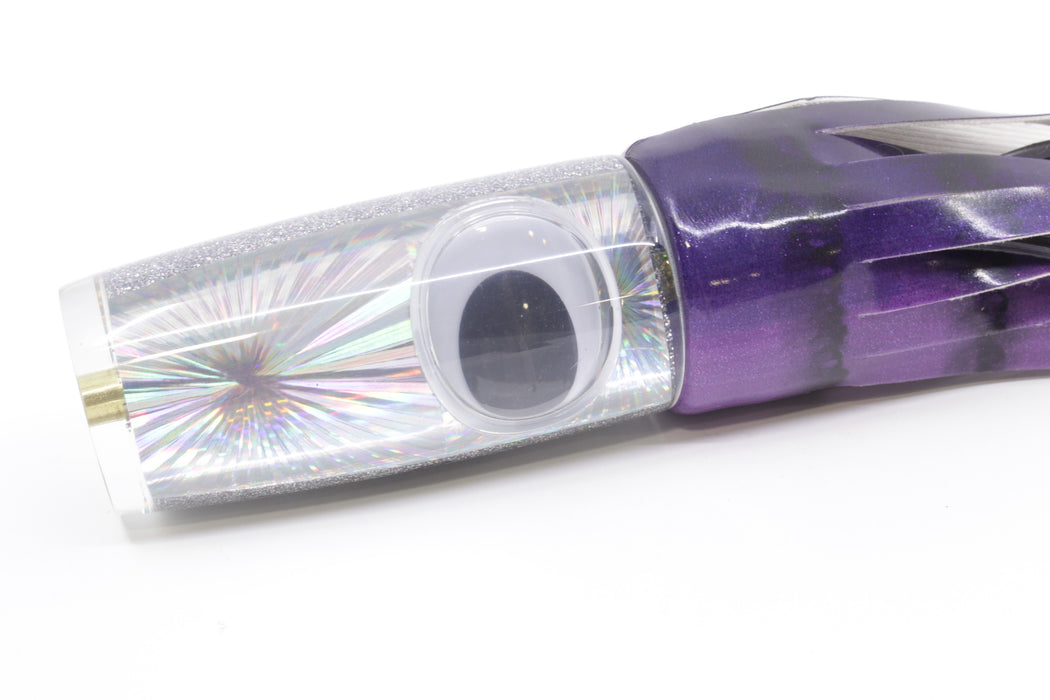 Koya Lures Silver Rainbow Starburst Doll Eyes Hard Head 12" 7oz Fired Up Vinyl Grape Juice