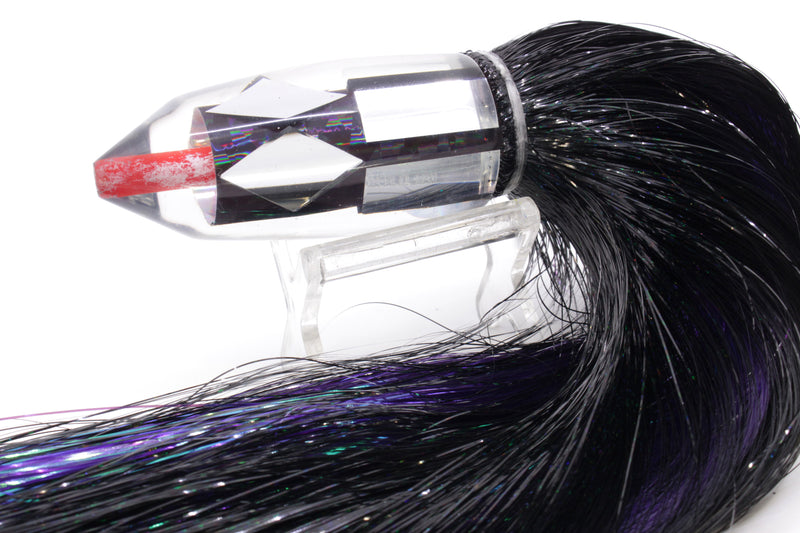 Aloha Lures Mirrored Black Rainbow Deep Six 9" 6oz Strobez Black/Purple