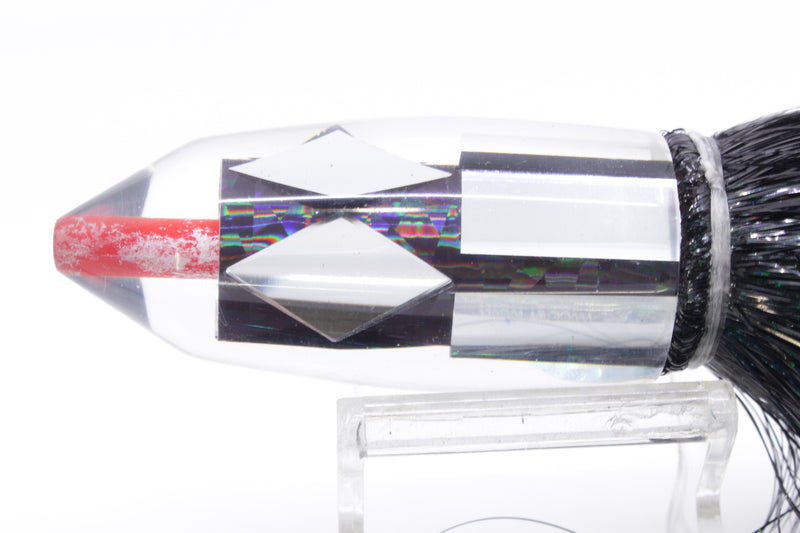 Aloha Lures Mirrored Black Rainbow Deep Six 9" 6oz Strobez Black/Purple