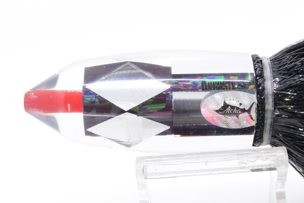 Aloha Lures Mirrored Black Rainbow Deep Six 9" 6oz Strobez Black/Purple