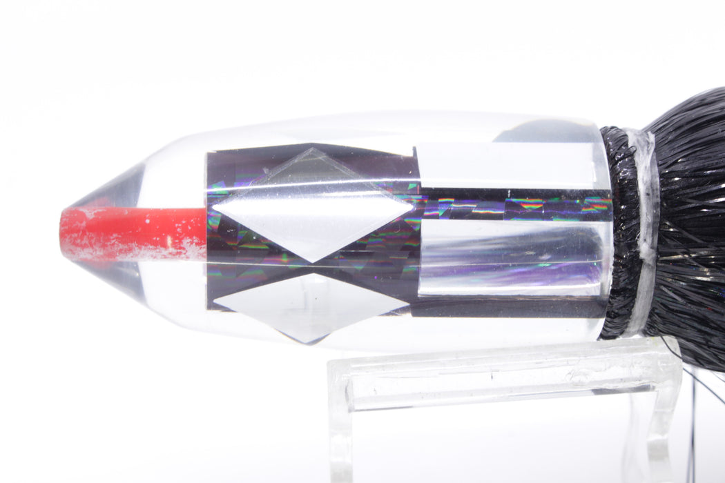 Aloha Lures Mirrored Black Rainbow Deep Six 9" 6oz Strobez Black/Purple