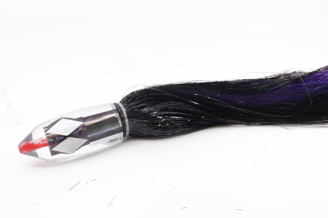 Aloha Lures Mirrored Black Rainbow Deep Six 9" 6oz Strobez Black/Purple