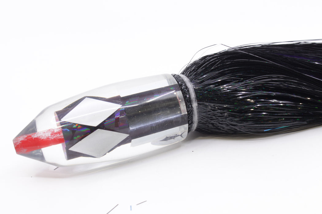 Aloha Lures Mirrored Black Rainbow Deep Six 9" 6oz Strobez Black/Purple