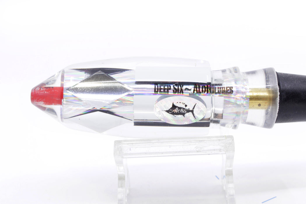 Aloha Lures Clear Mirrored Silver Rainbow Deep Six 9" 4.7oz EZ-K