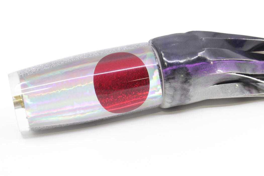 Koya Lures Silver Rainbow Red Eyes Hard Head 12" 7oz Fired Up Vinyl Purple Drip