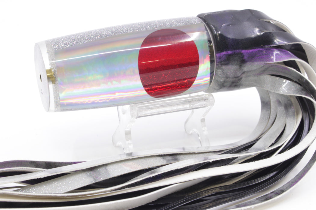 Koya Lures Silver Rainbow Red Eyes Hard Head 12" 7oz Fired Up Vinyl Purple Drip