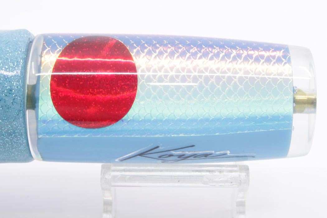 Koya Lures Ice Rainbow Scale Red Eyes Hard Head 12" 9oz Vinyl Light Blue