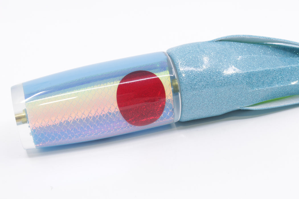 Koya Lures Ice Rainbow Scale Red Eyes Hard Head 12" 9oz Vinyl Light Blue