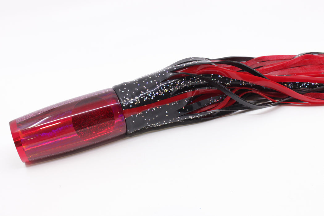 Koya Lures Red Rainbow Red Eyes Hard Head 12" 9oz Skirted Black/Red