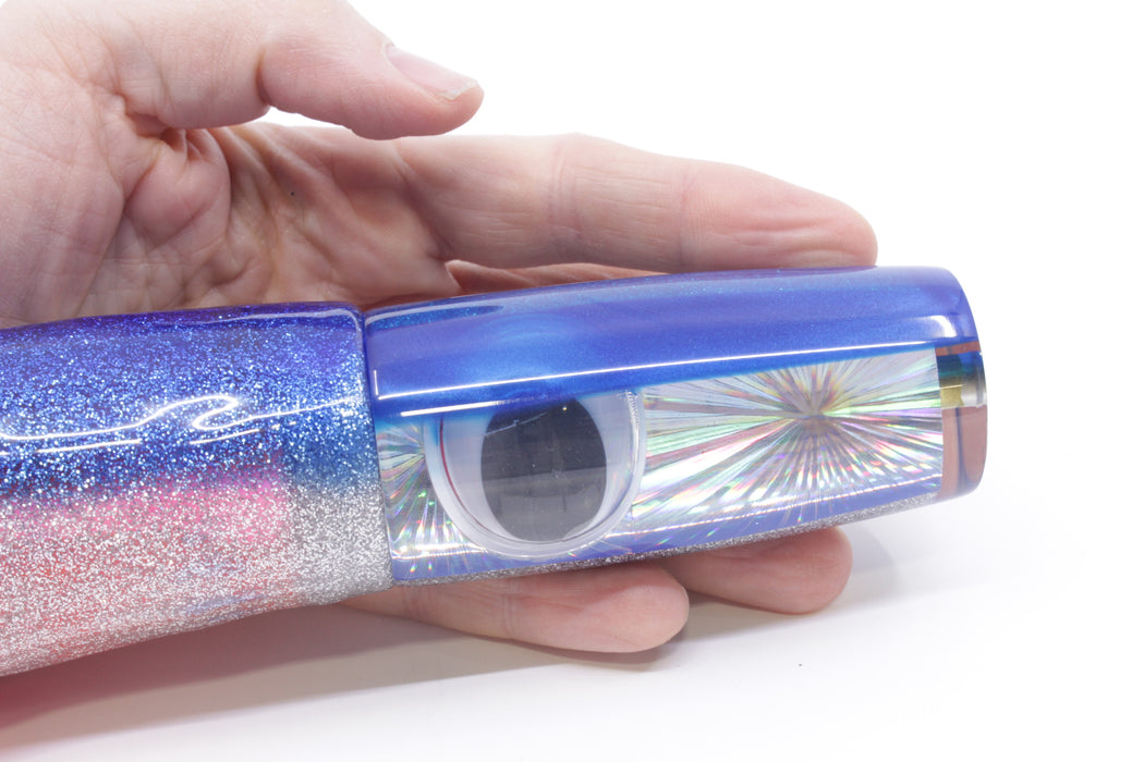 Koya Lures Silver Rainbow Starburst Blue Back Doll Eyes Hard Head 12" 9oz Skirted