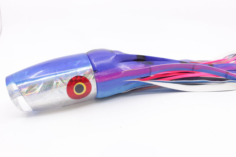 Jackpot Lures Silver Rainbow Blue Back Cameltoe 14" 10.6oz Fire Tailz Vinyl Blue Dream EZ-K