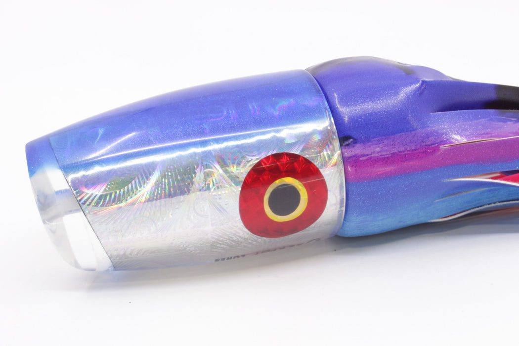 Jackpot Lures Silver Rainbow Blue Back Cameltoe 14" 10.6oz Fire Tailz Vinyl Blue Dream EZ-K