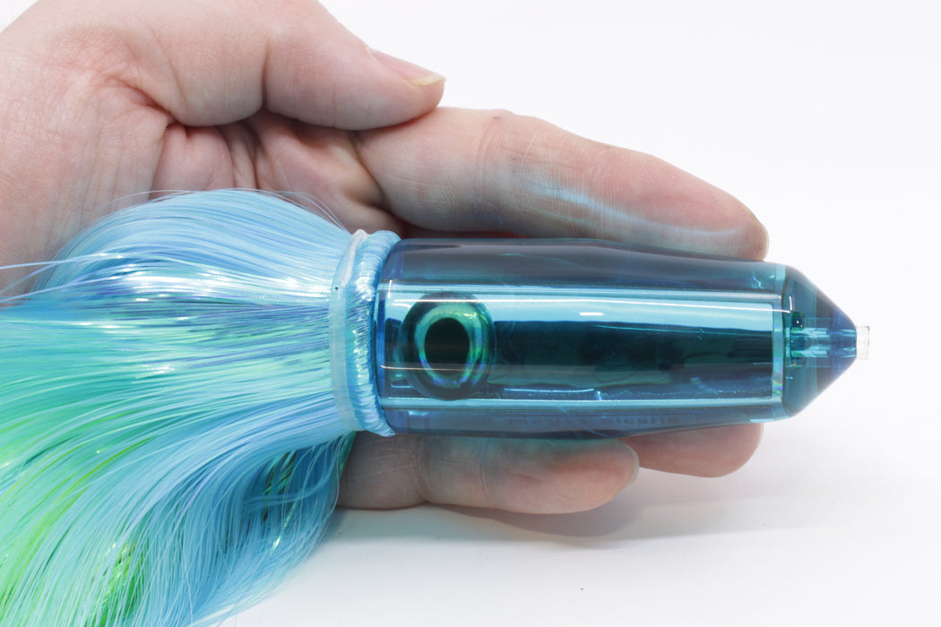 Moyes Lures Ice Blue Mirrored 4-Hole Medium Sicario Bullet 10" 7.1oz Strobez Ice Blue