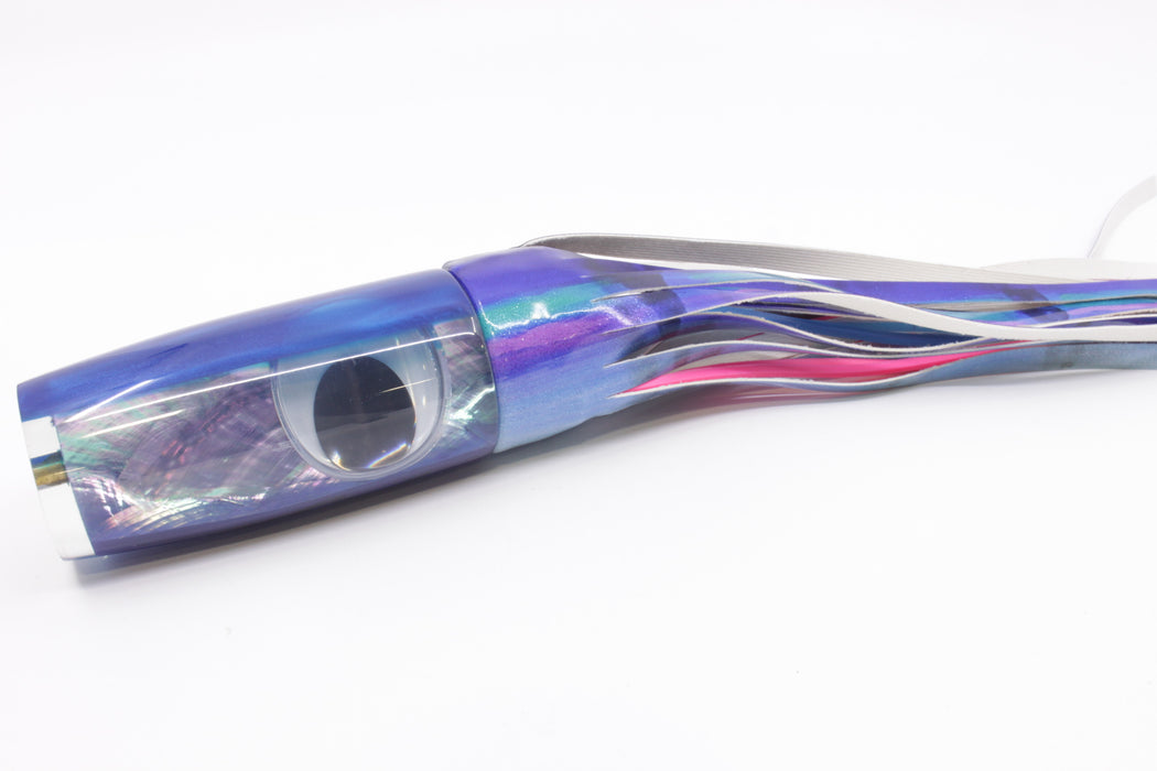 Koya Lures Blue-Purple Abalone Blue Back Doll Eyes Hard Head 14" 10.5oz Fired Up Vinyl