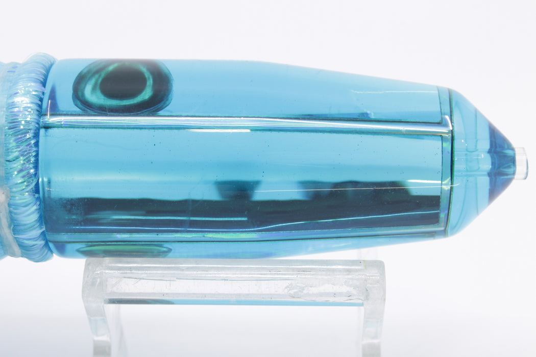 Moyes Lures Ice Blue Mirrored 4-Hole Medium Sicario Bullet 10" 7.1oz Strobez Ice Blue