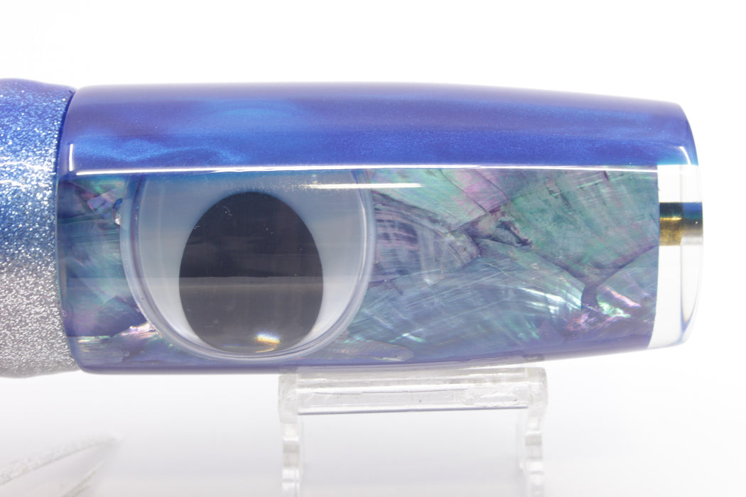 Koya Lures Blue-Purple Abalone Blue Back Doll Eyes Hard Head 14" 14.5oz Skirted