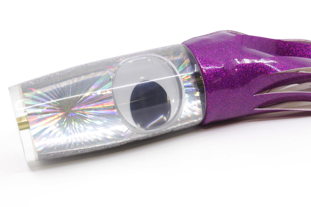 Koya Lures Silver Rainbow Starburst Doll Eyes Hard Head 14" 10oz Vinyl Fuchsia