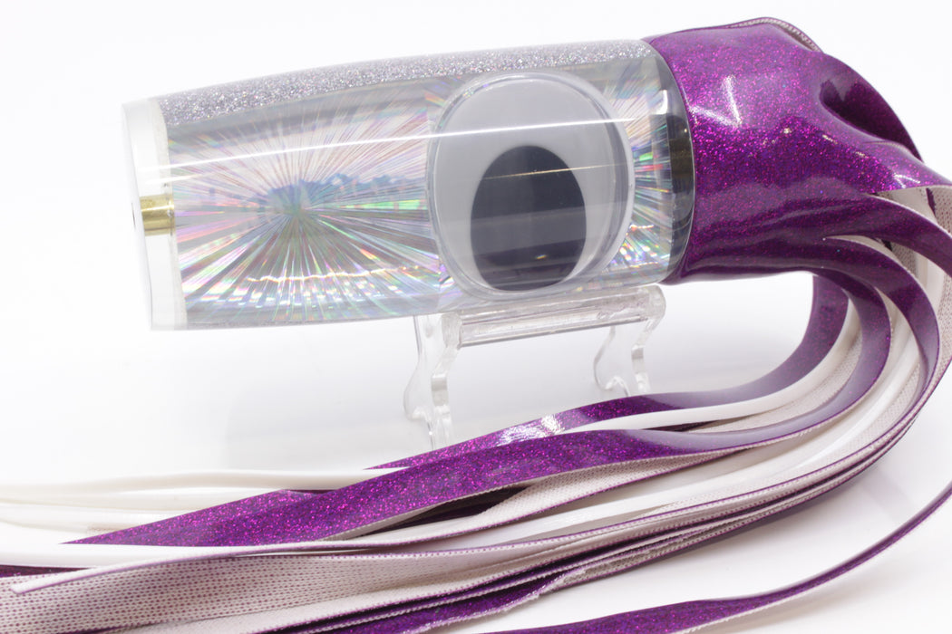 Koya Lures Silver Rainbow Starburst Doll Eyes Hard Head 14" 10oz Vinyl Fuchsia