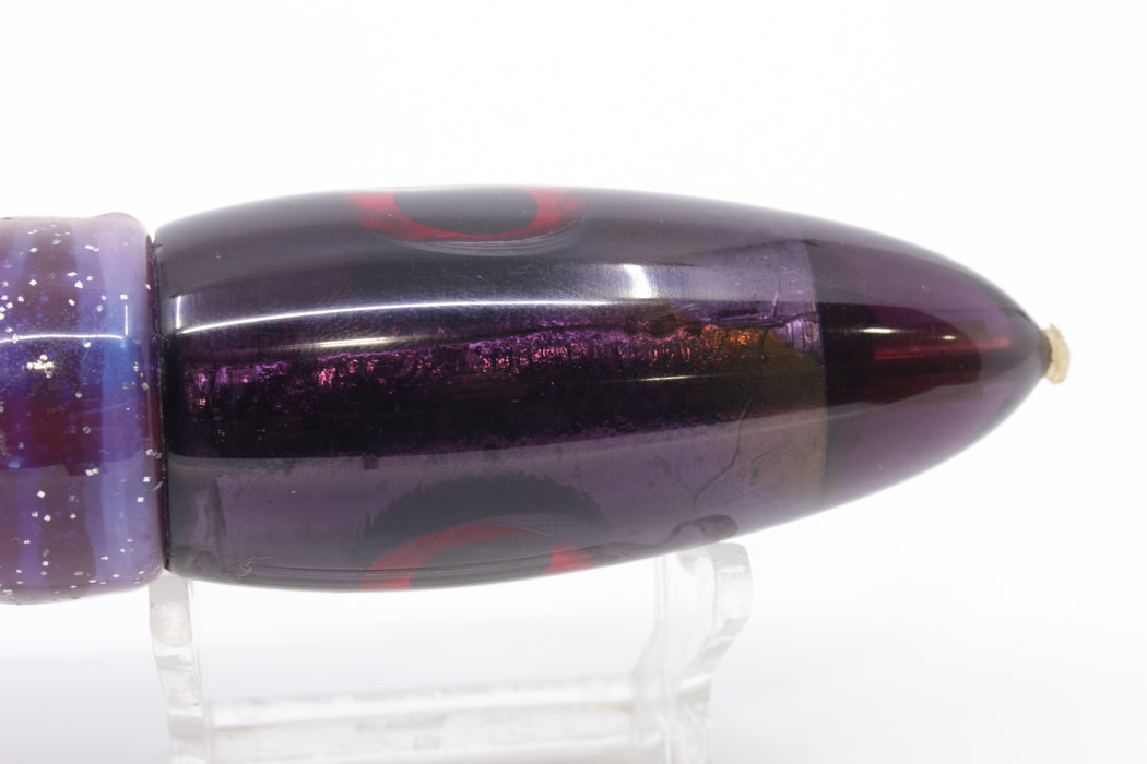 Unknown Purple Black-Red Eyes Gay Bob Reverse Taper Bullet 10" 8.6oz New Pre-Owned