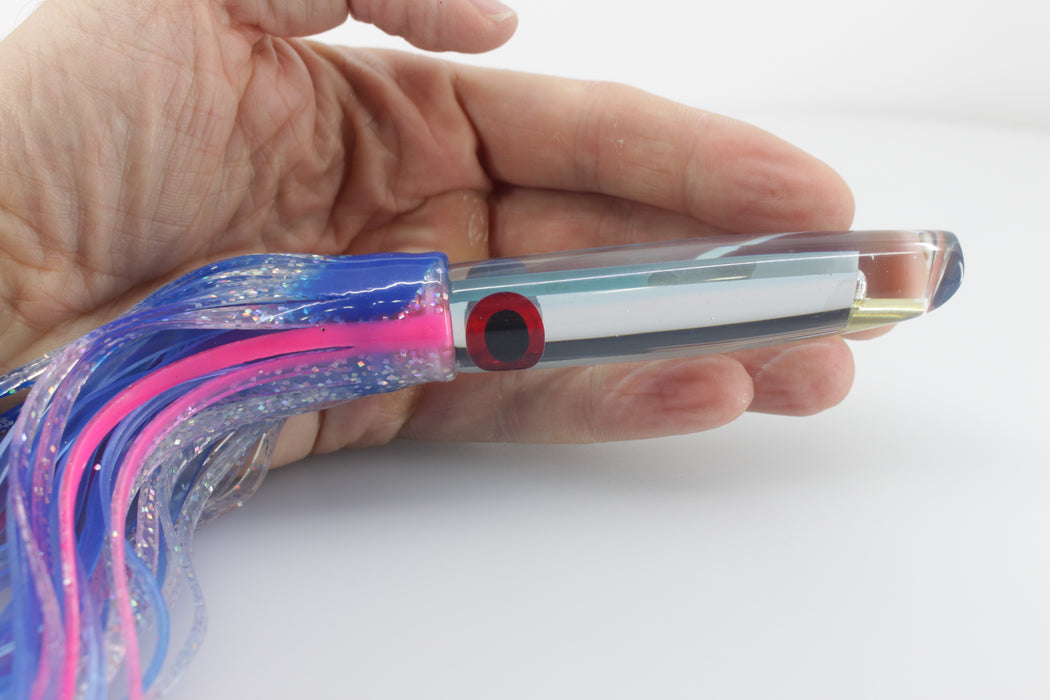 Coggin Lures Mirrored Iced Blue Back Pencil Stick Swimmer 5.5" 2oz Blue-Holo-Pink