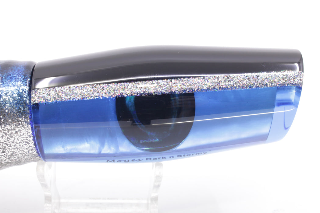 Moyes Lures Blue MOP Black-Silver Back Large Dark-N-Stormy 14" 13.5oz Skirted