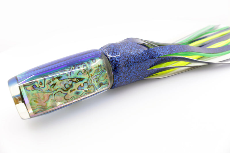 Masunaga Kona Custom Lures Abalone Shell Blue Back Large Hard Head 12" 9.2oz Vinyl Blue