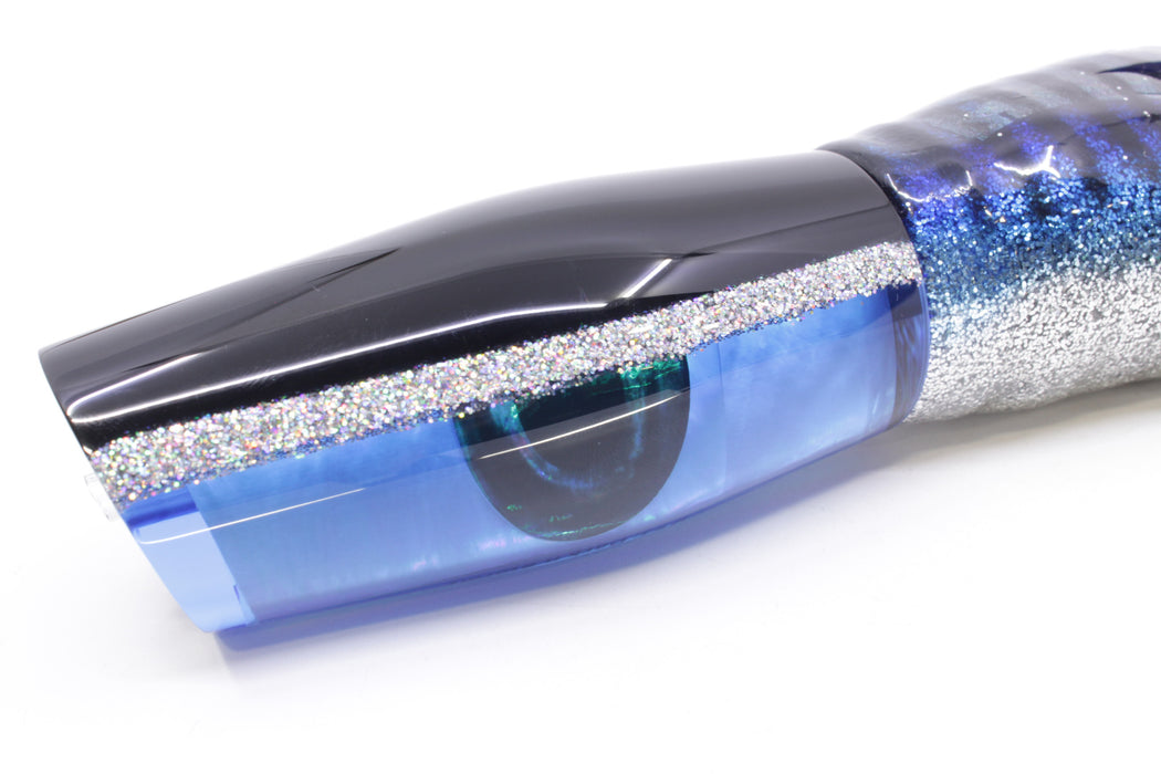 Moyes Lures Blue MOP Black-Silver Back Large Dark-N-Stormy 14" 13.5oz Skirted